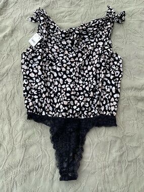 Free People | Intimately FP Bare It All Spotted Bodysuit Black Combo